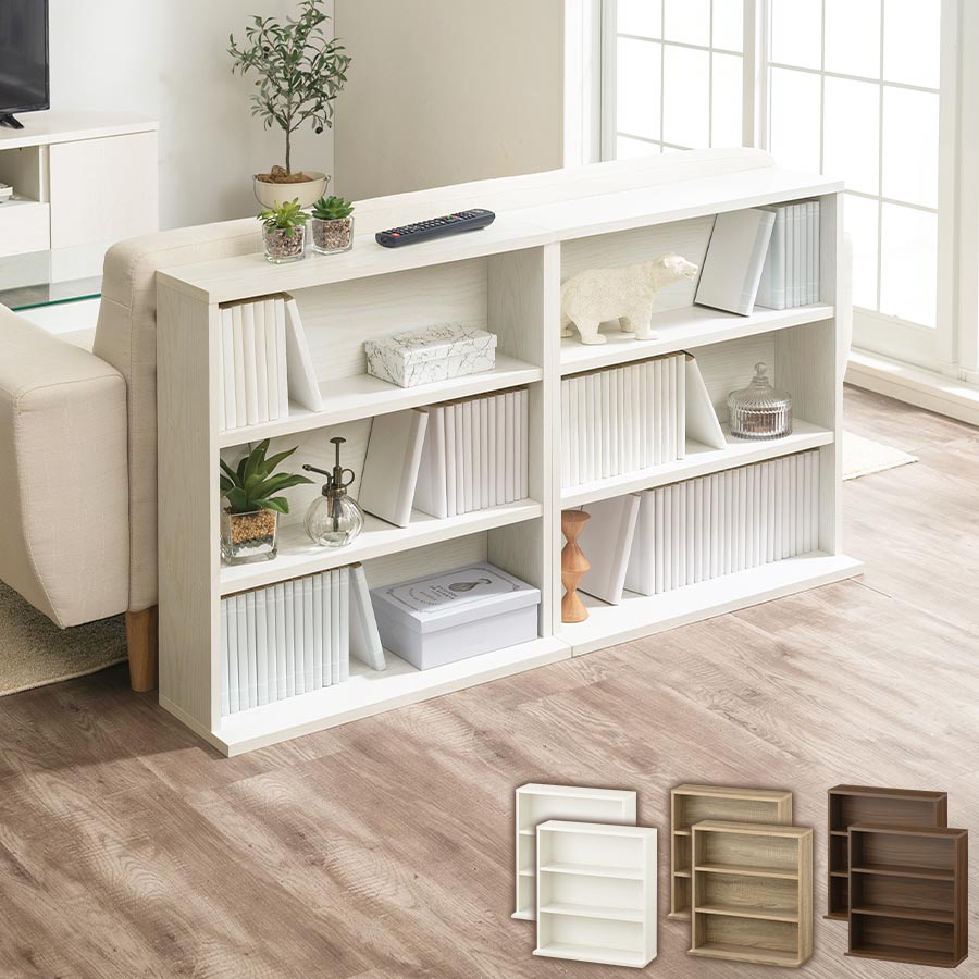 薄型本棚 2台セット 本棚 ラック カラーボックス おしゃれ ぼん家具