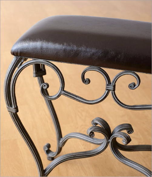 スツール 玄関 椅子 ベンチ スリム コンパクト 合皮レザー 猫脚