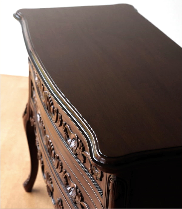 チェスト 猫脚 マホガニー 無垢 アンティーク 木製 玄関 寝室