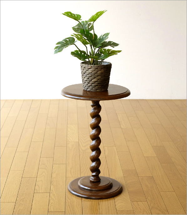 花台 木製 玄関 アンティーク おしゃれ 電話台 フラワースタンド