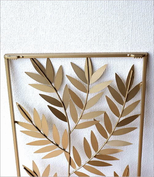 壁飾り アイアン おしゃれ 壁掛け アートパネル リーフ アートフレーム