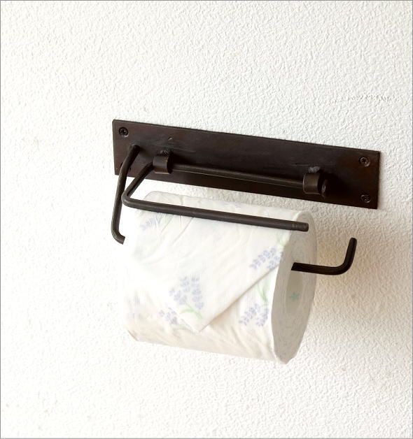 トイレットペーパーホルダー アイアン おしゃれ アンティーク レトロ