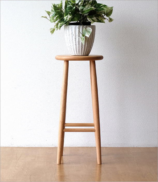 スツール 木製 椅子 おしゃれ 丸椅子 無垢 天然木 キッチンスツール