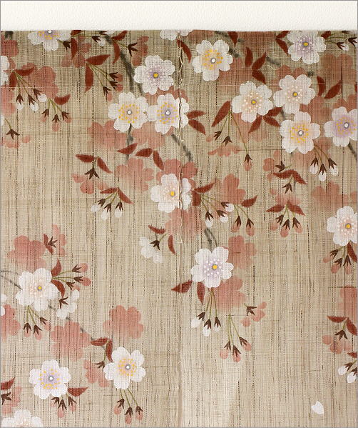 のれん おしゃれ 麻 和風 手描きのれん 山里桜 [wlj1014] | ギギliving