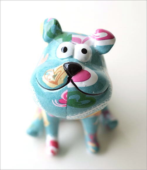 貯金箱 おしゃれ 陶器 犬 いぬ ドッグ オブジェ 置物 かわいい 動物