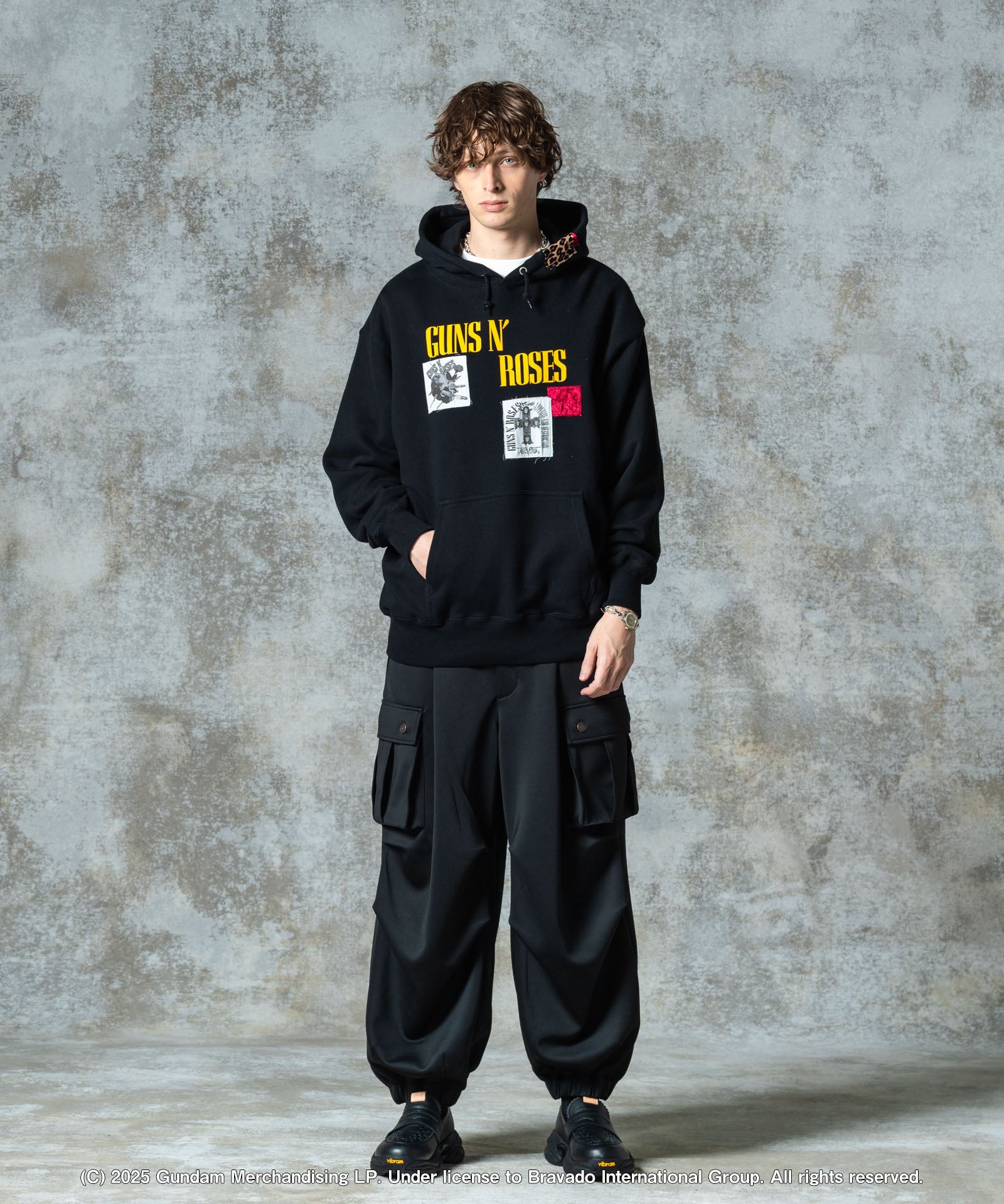 GB0325/CS03 : GUNS N' ROSES Patchwork Hoodie / ガンズアンド