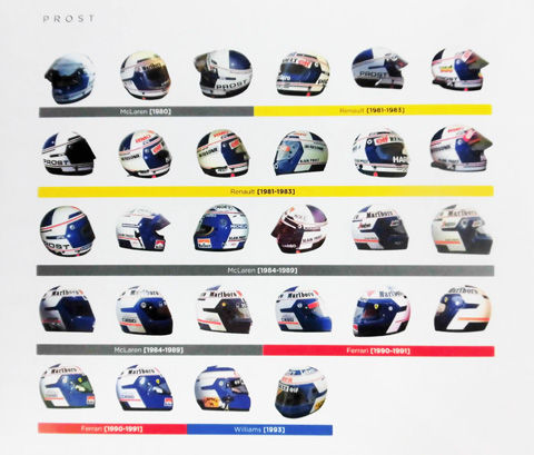 世界初！F1ドライバー ヘルメット バイブル 1969-1999 A．プロスト