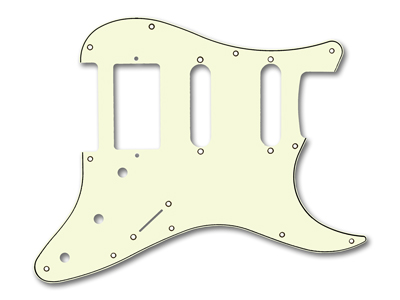 ピックガード ストラトタイプ S-S-H 72タイプ ミントグリーン3P通販