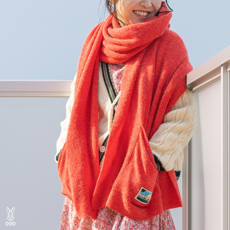 ポケマフ（アイボリー/オレンジ/ブルーネイビー/チャコール）HT076-IV