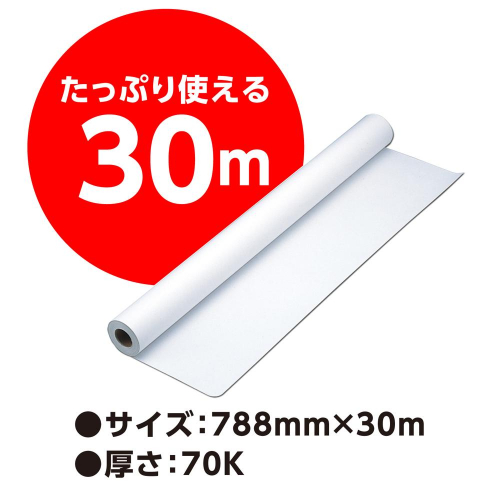 30m巻ロール紙 白(788x30m) 13955 ゴークラ クラフト | ホームセンター