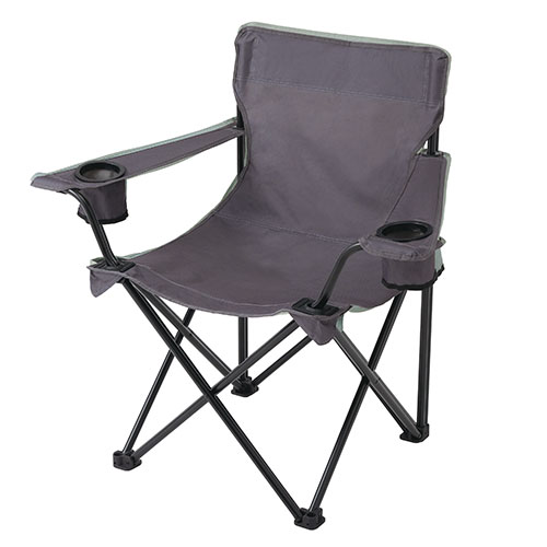 アーム付きスリムチェア ダークグレー 25N DCM レジャーチェア