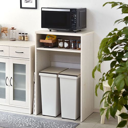 ゴミ箱上ラック レンジ台 幅60cm WO 00-100050-wo ホワイトオーク