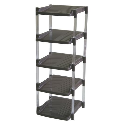 クリスタルシューズラック5段 平和工業 シューズラック ブラウン