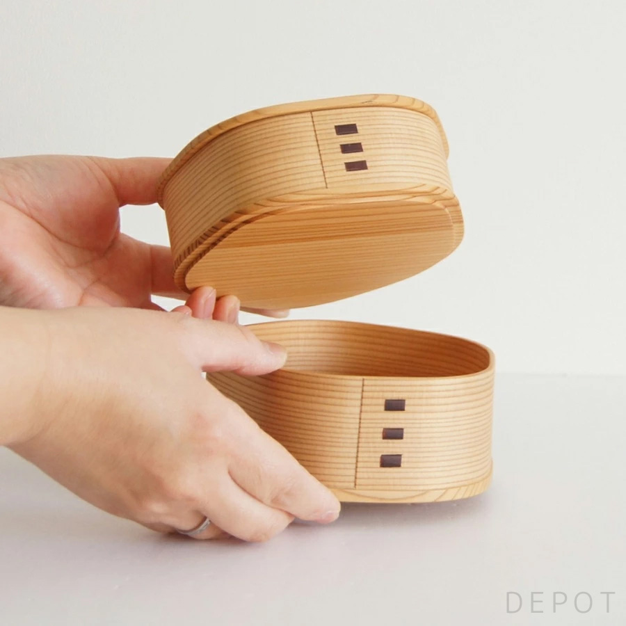 弁当箱 【梅花弁当】（曲げわっぱ わっぱ弁当 木製 2段弁当箱 国産 杉