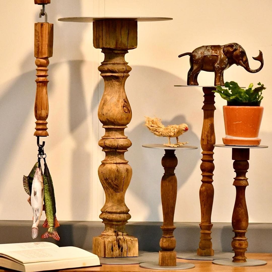 DULTON ONLINE SHOP | VONA WOODEN SPINDLE HOOK GALVANIZED S(S