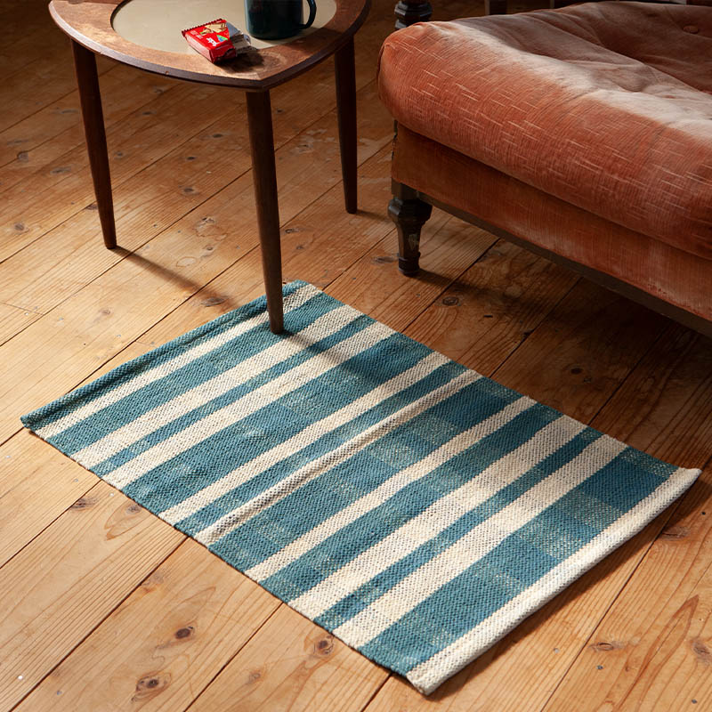 DULTON ONLINE SHOP | COTTON HANDLOOM MAT GREEN 500×750(500×750