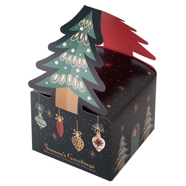 クリスマスオーナメントギフトボックス-1(W100×D100×H180(80)): ギフト