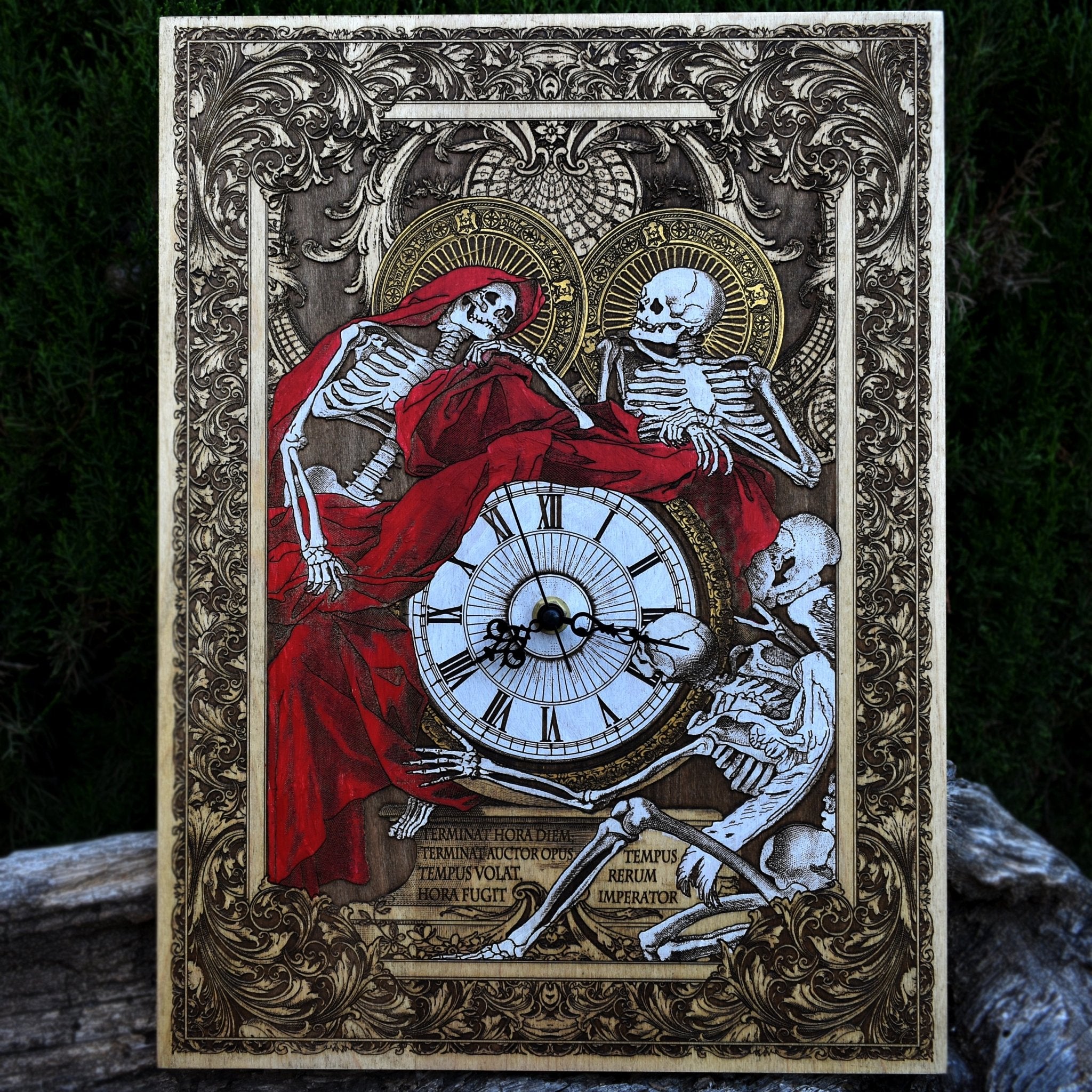 Hand-Painted Souls Maple Clock – Unique Gift for Weddings