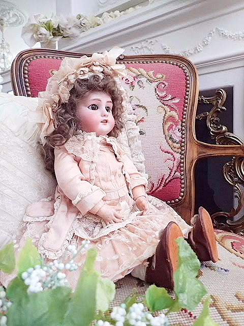 TETEジュモー ブルジョアお嬢様のビスクドール - 薔薇と天使のアンティーク