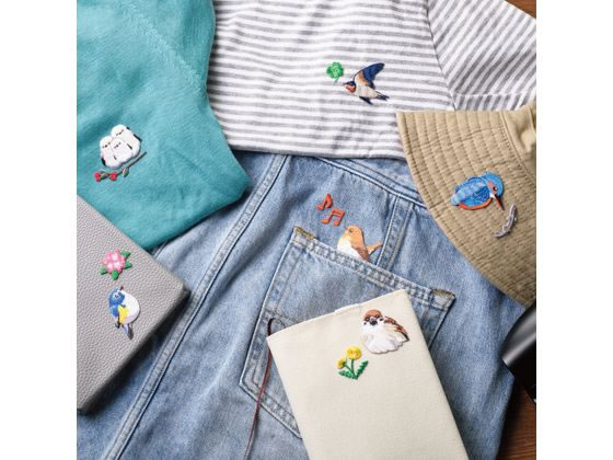 ヒサゴ 鳥刺繍ワッペン シマエナガ3羽 UTN204 通販【フォレストウェイ】