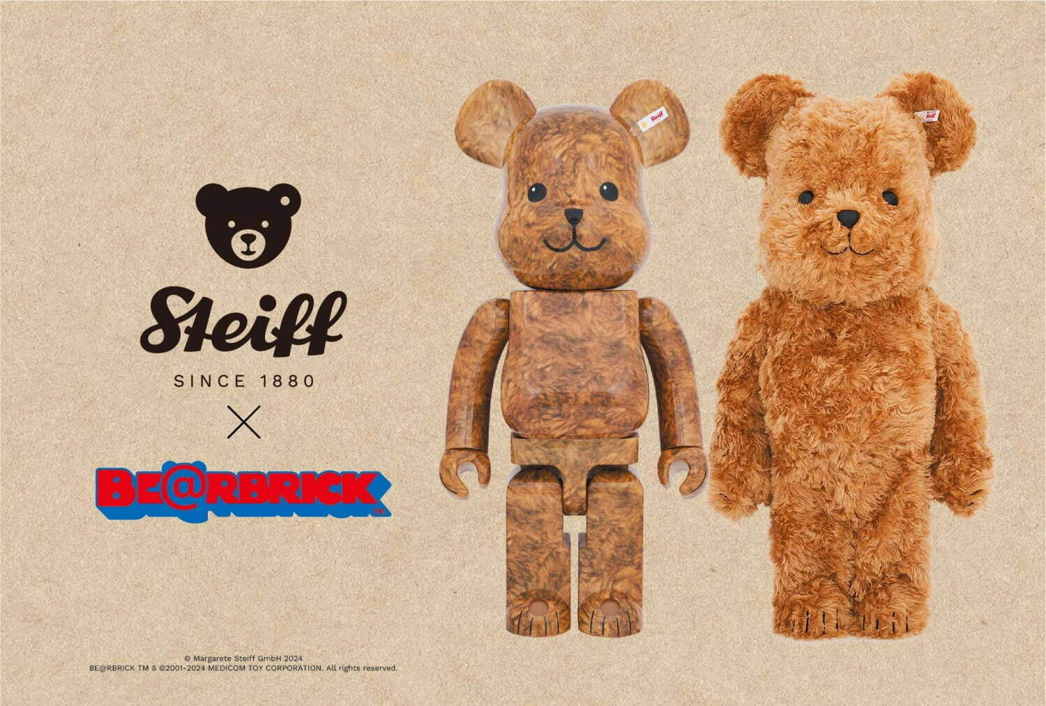 シュタイフ×メディコム・トイの“テディベア”ベアブリック、最高級
