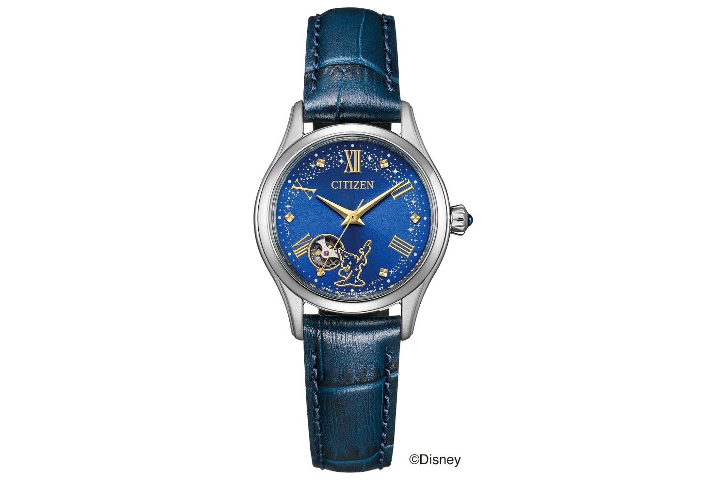 シチズンのディズニーウォッチ、「プーさん」寝転ぶ白蝶貝文字盤