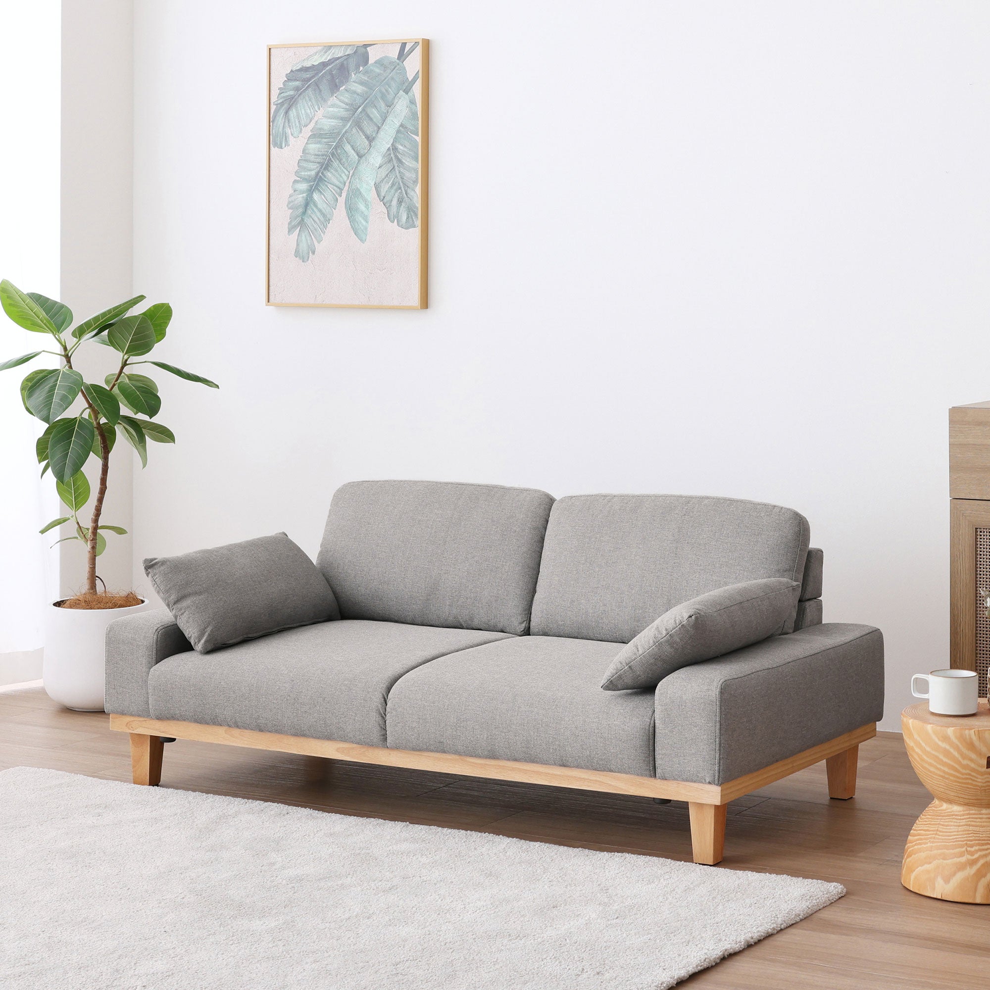 あす着] 幅150cm 2人用 カウチ ローソファー 2人 おしゃれ 掛け