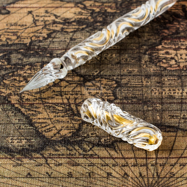 がらす工芸札幌 ガラスペンセット 鳳凰 細字【宅急便配送】