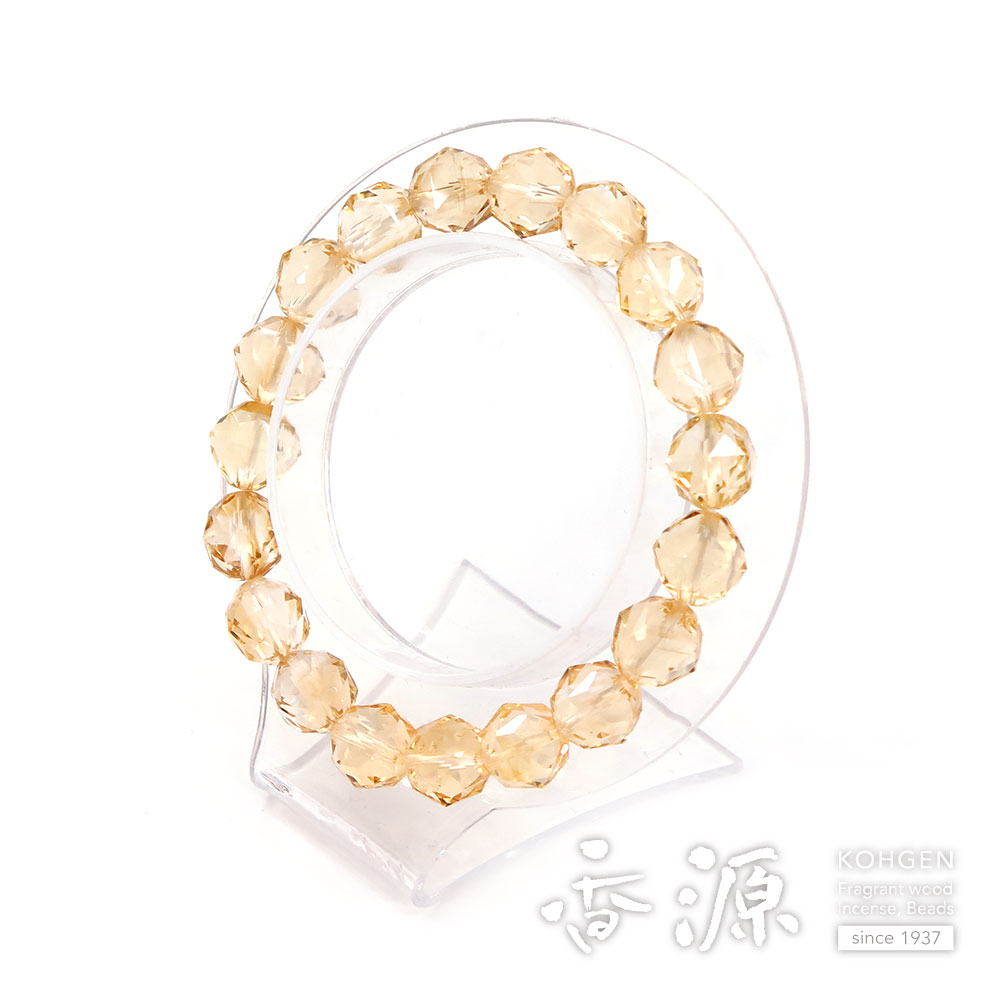 シトリン スターカット ブレスレット 10mm玉 共仕立て 限定品の通販