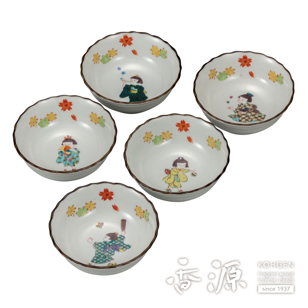 九谷焼 4号小鉢揃 わらべの通販 - お香専門店香源