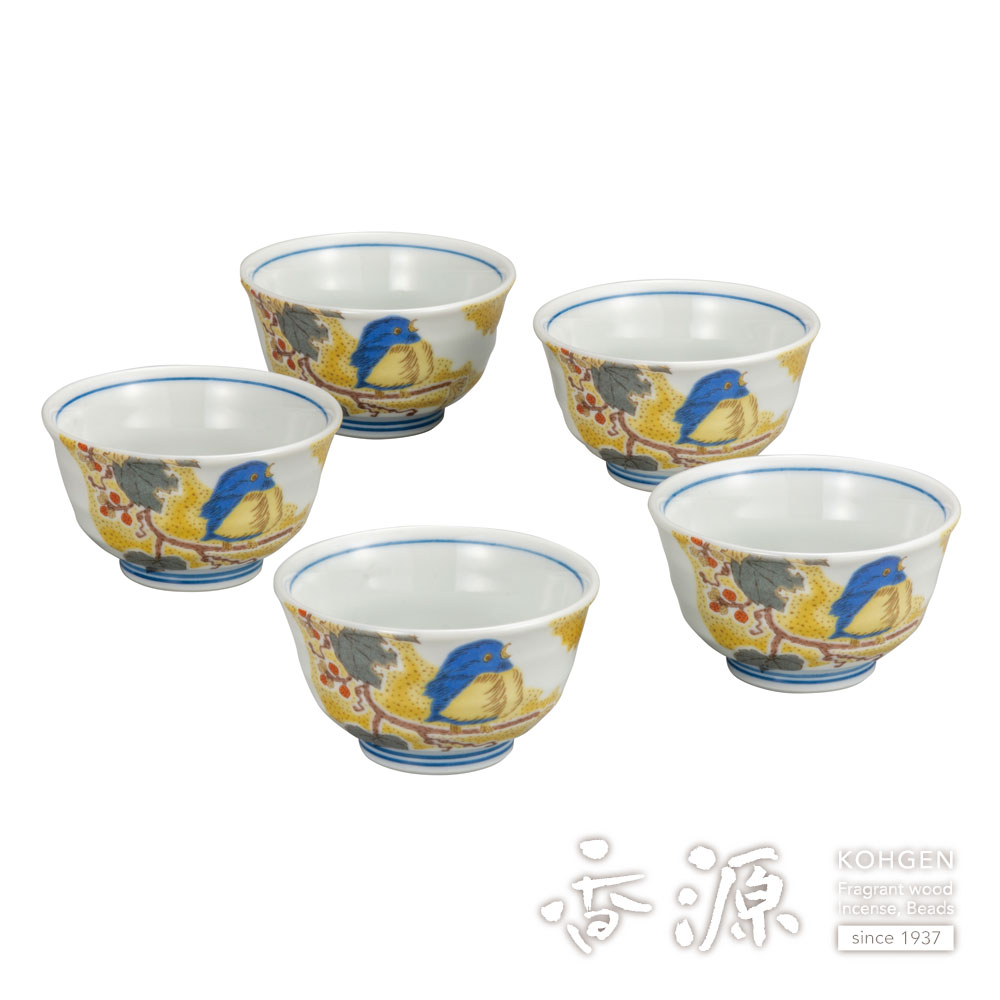 九谷焼の通販｜汲出揃（湯呑5客セット） - お香専門店 香源