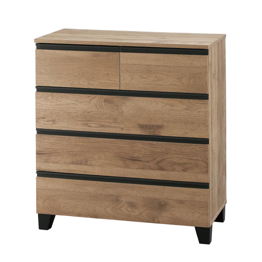 アイリスオーヤマ ウッドチェスト4段 脚付き アッシュブラウン