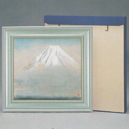 奥村土牛 絵画 精進湖 送料無料 【複製】【美術印刷】【巨匠】【富士