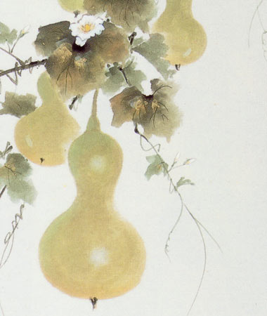 掛け軸 六瓢息災 （佐藤純吉） 送料無料 【掛軸】【半間床】【開運