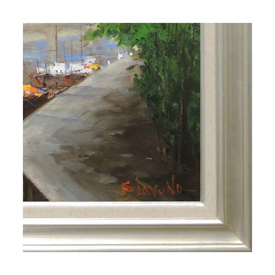 絵画 油絵 セーヌ川・パリ F20号 （春野修一） 送料無料 【肉筆