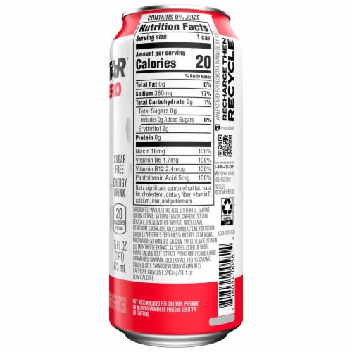 Rockstar® Pure Zero Fruit Punch Energy Drink Can, 16 fl oz