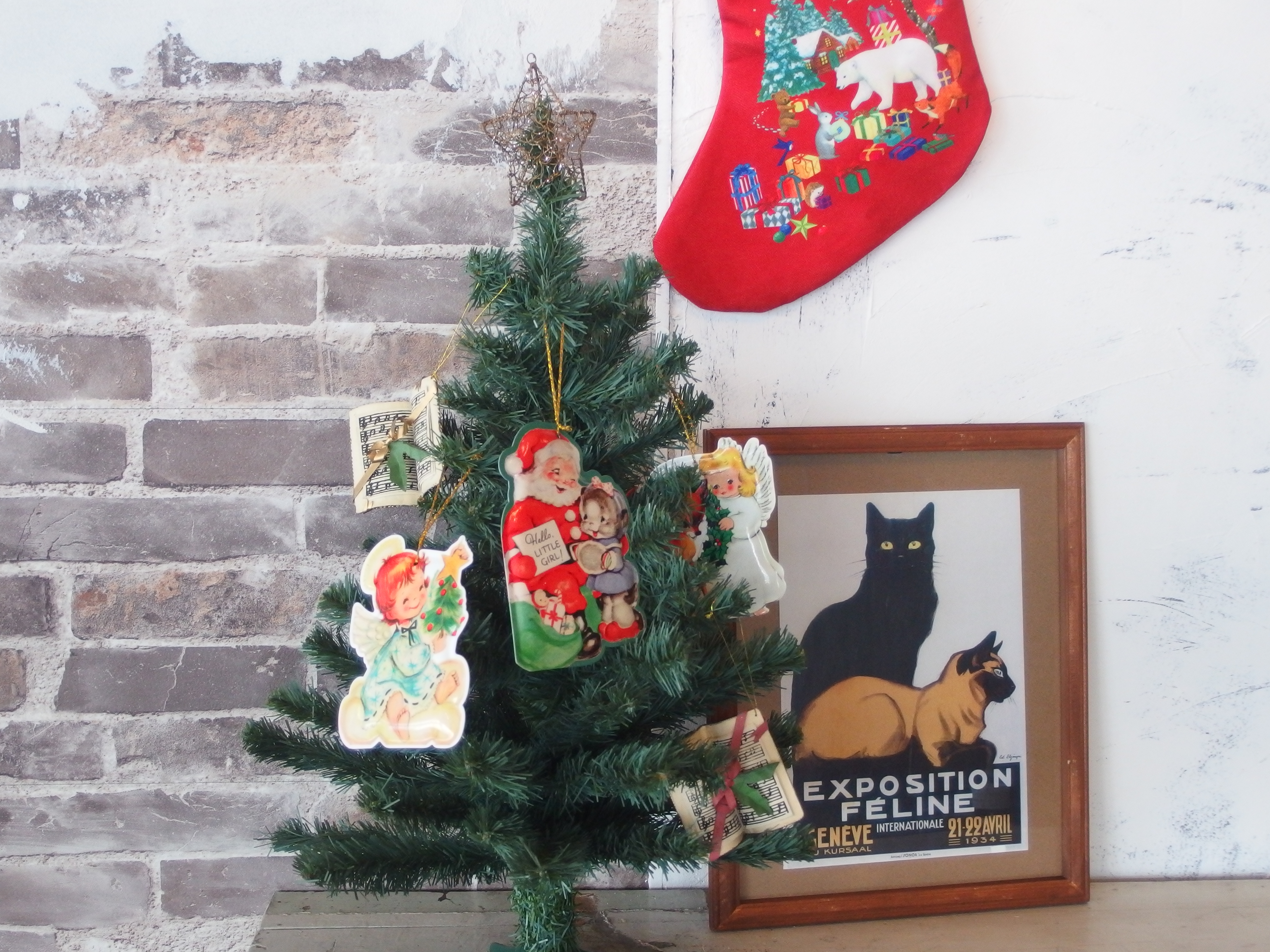 KEY STONE / メタルダイカットポストカード X'mas キャット