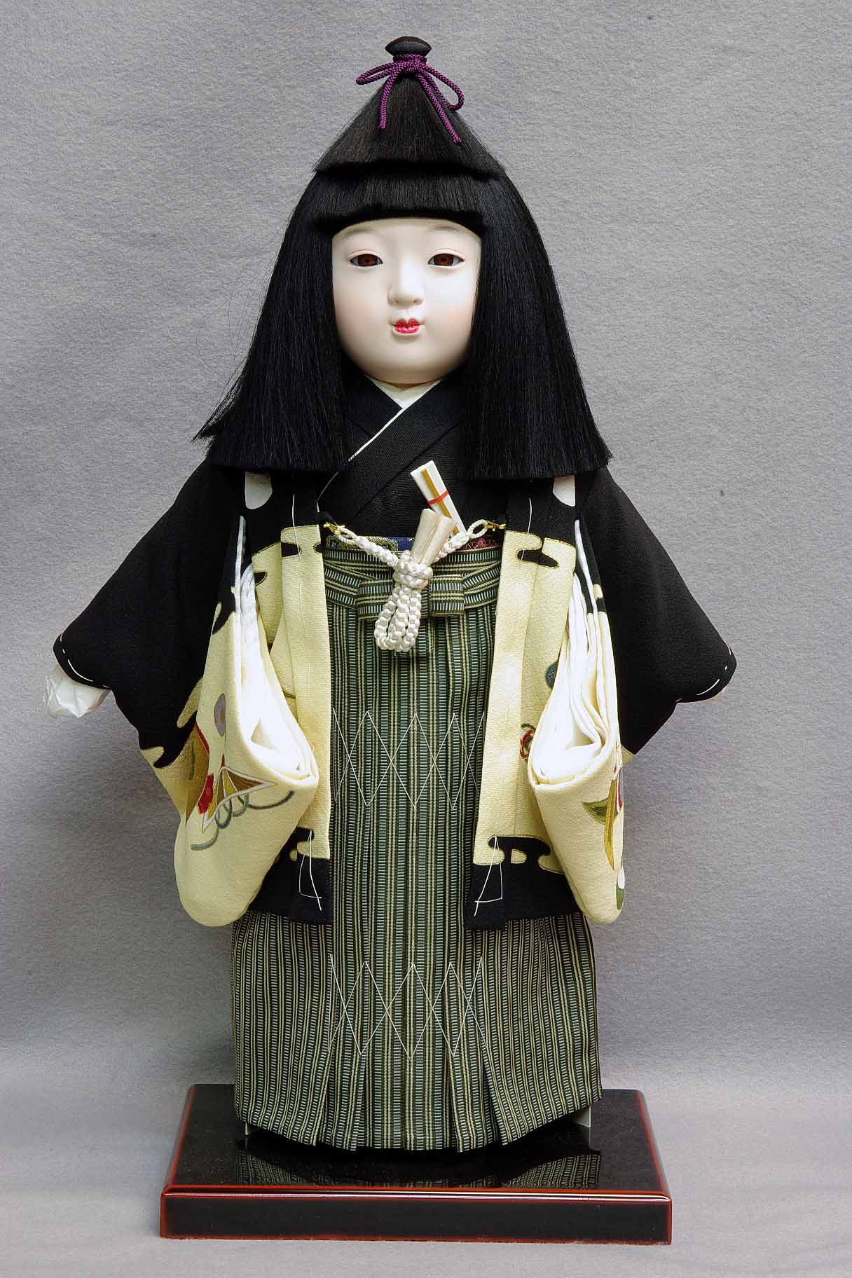 尺 市松人形 元賀章介作 男の子 正絹衣装