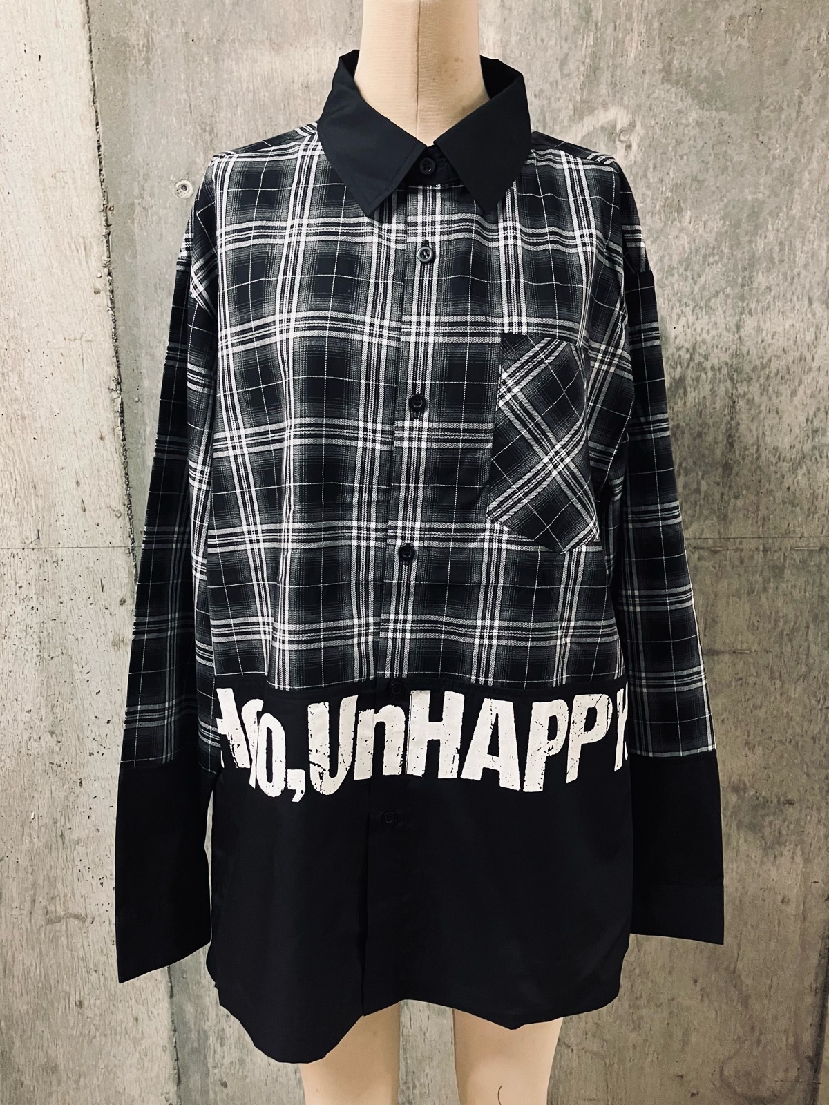 Hello,UnHAPPY.チェックシャツ
