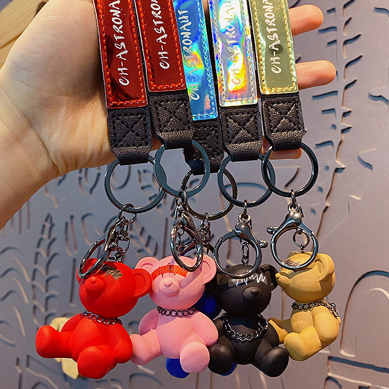 Bear クマ 電波 キーチャーム キーホルダー キーリング キーチェーン