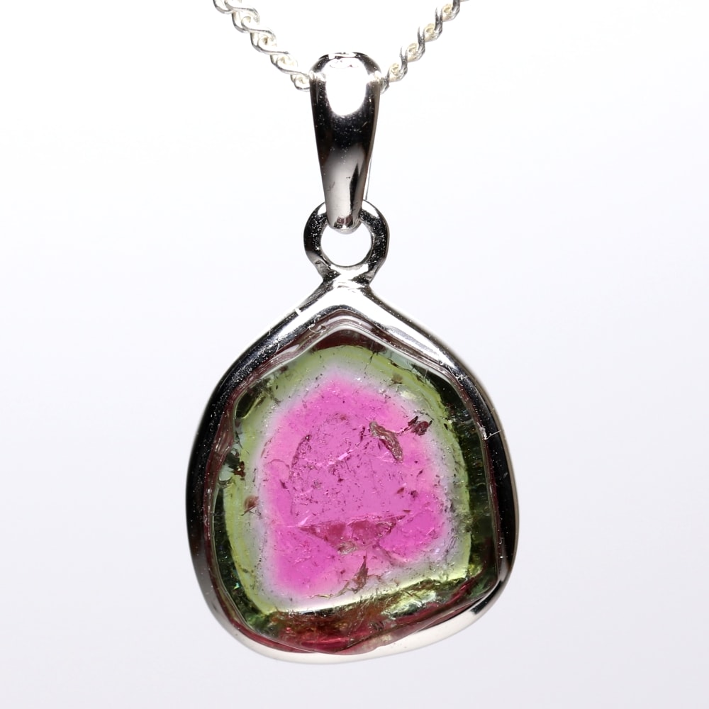 ブラジル産]ウォーターメロントルマリンペンダントトップ（シルバー925