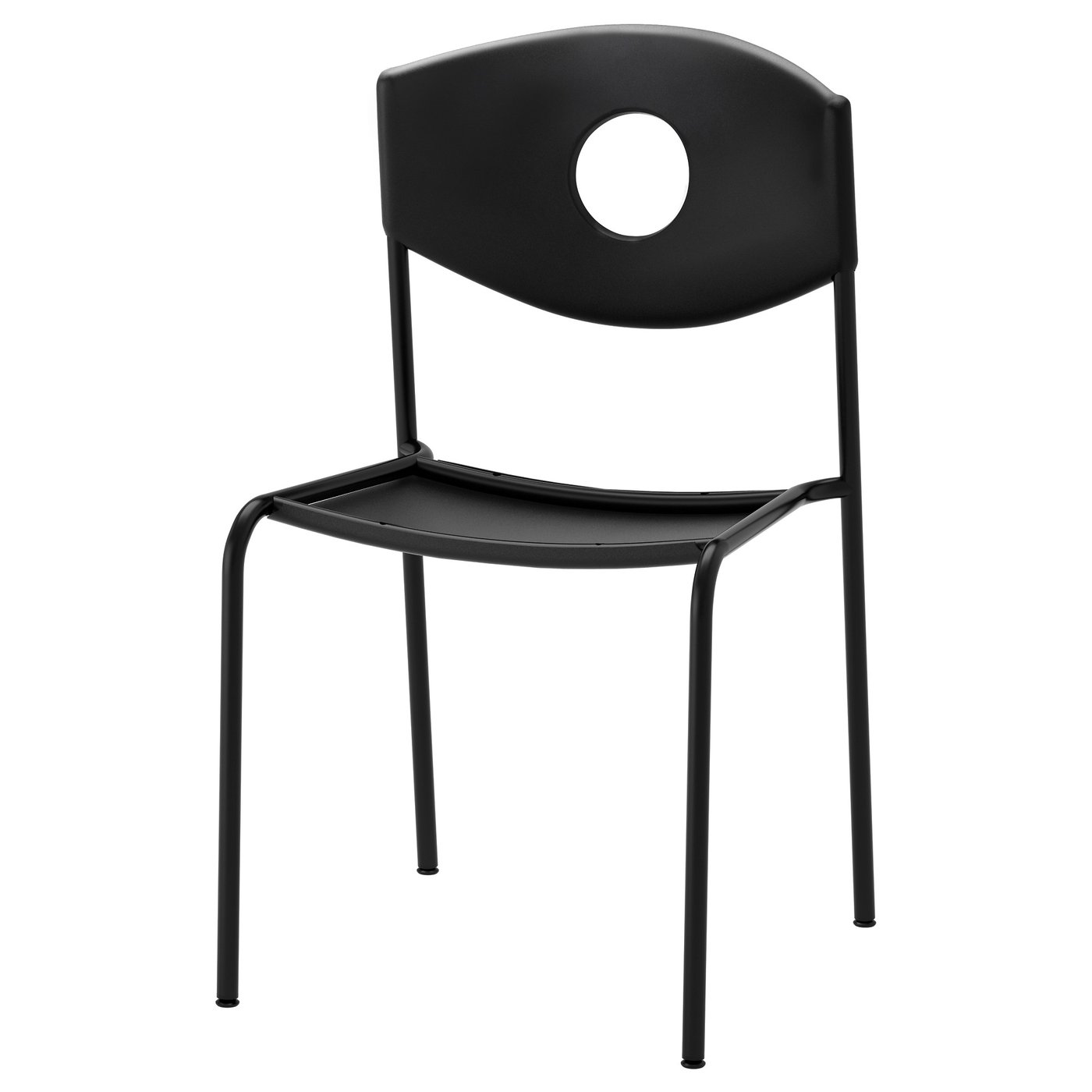 STOLJAN chair frame with backrest, black - IKEA Estonia