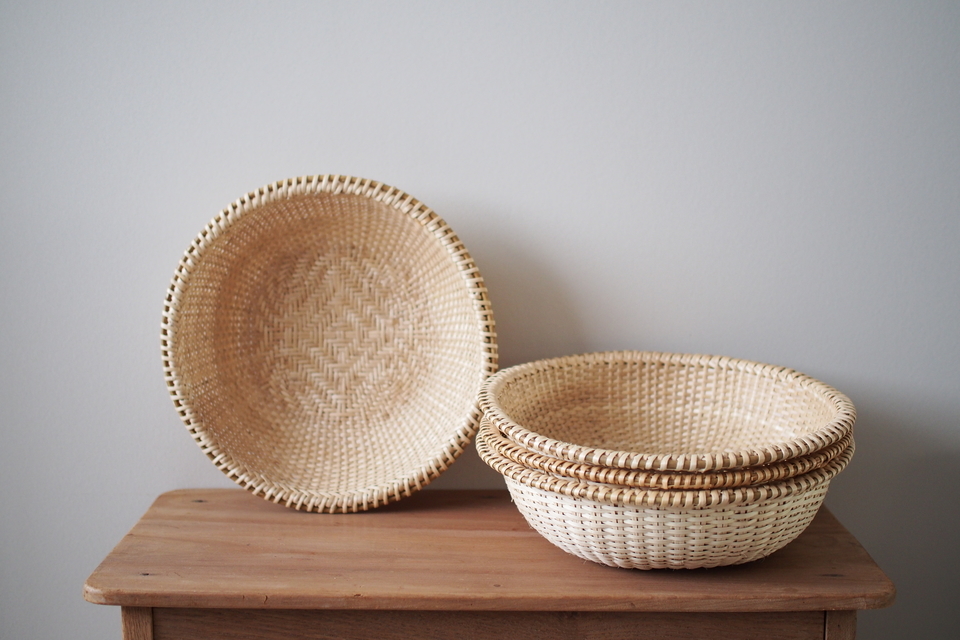 マタタビの飾り編み丸盛りかご - ウェブショップ - jokogumo - よこぐも