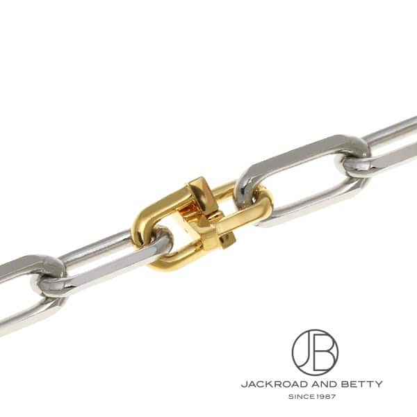 PT850 K18 コンビ カット アズキ チェーン ブレスレット 7g 20cm