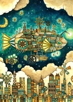 EPO-71-991s 西村典子 Art Puzzle Collection 空想の街 機械仕掛けの空