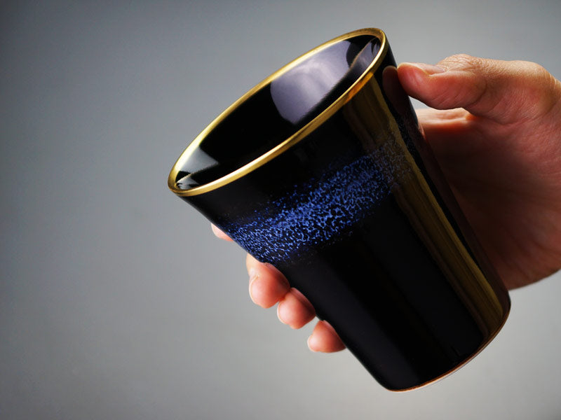 本金と白金の永久なる輝き ペア焼酎グラス 陽光 月光