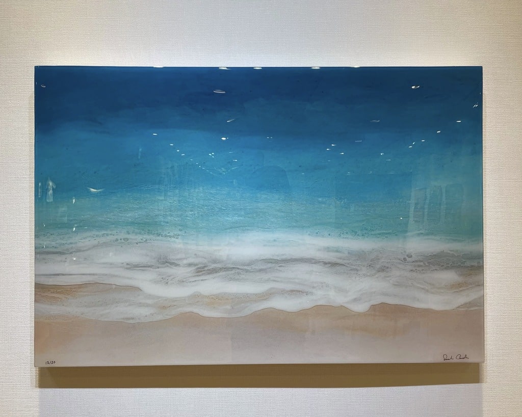 サラ カードル / Waves of Happines】ターコイズブルがきれいなアート