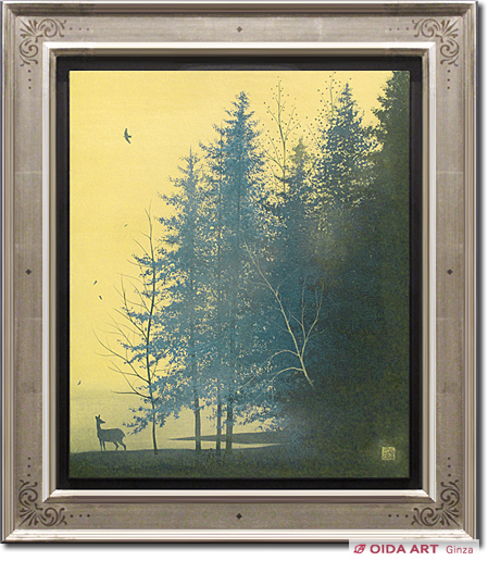 千住博 湖畔の朝 | 絵画など美術品の販売と買取 | 東京・銀座 おいだ美術