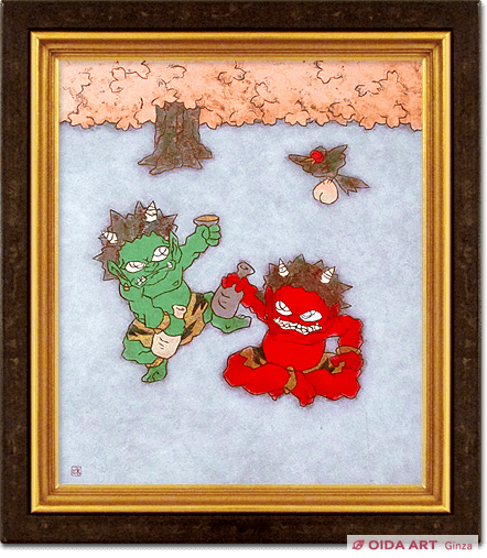 瀧下和之 桃太郎図 桜の木の下で | 絵画など美術品の販売と買取 | 東京