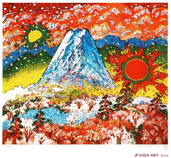 絹谷幸二 日月松桜富嶽 | 絵画など美術品の販売と買取 | 東京・銀座